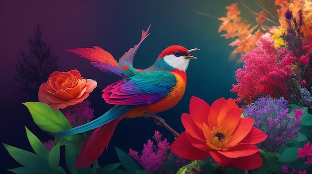 Create a vibrant and creative design that captures the beauty of nature