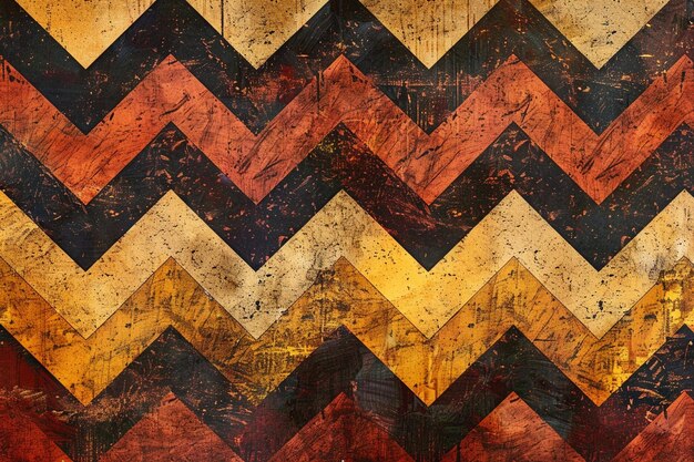 Create a zigzag pattern with an autumnal color sch generative ai