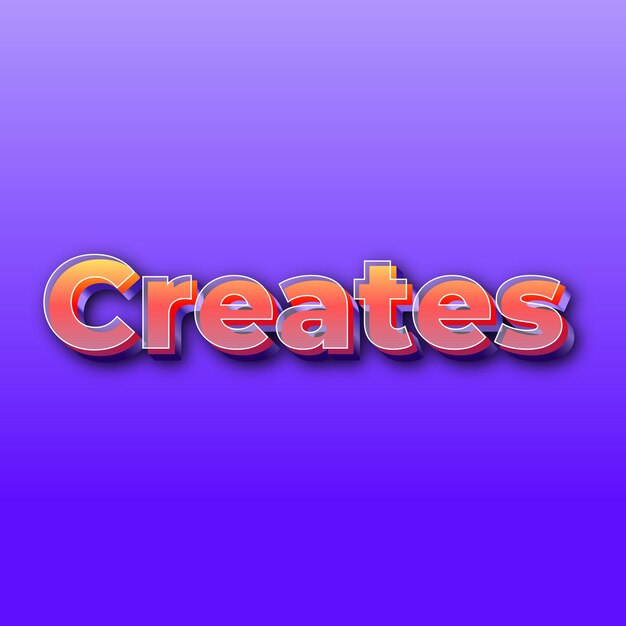 Createsテキスト効果JPGグラデーション紫色の背景カード写真
