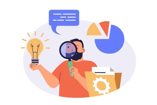 Creatief bedrijfswebconcept met platte cartoonmensen voor websiteontwerp