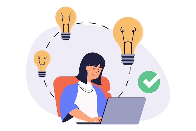 Creatief bedrijfswebconcept met platte cartoonmensen voor websiteontwerp