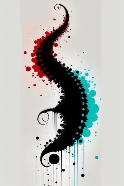 Creatief behang achtergrond eenvoudige stijl illustratie kleurrijke abstracte kunst bannervorm