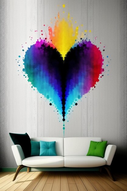 Creatief behang achtergrond eenvoudige stijl illustratie kleurrijke abstracte kunst bannervorm