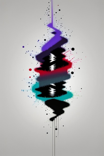 Foto creatief behang achtergrond eenvoudige stijl illustratie kleurrijke abstracte kunst bannervorm