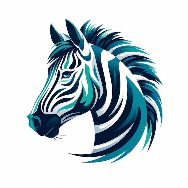 Creatief logo-ontwerp voor een artiest met zebra- en penseelelementen
