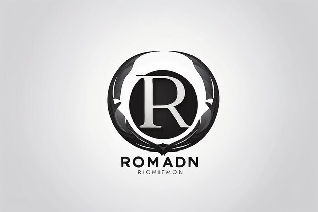 Foto creatief logoontwerp van de initiële letter romadan met een moderne zakelijke vectorsjabloon