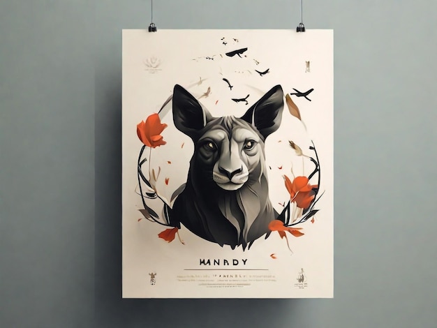 Foto creatief posterontwerp voor de wereld dierendag