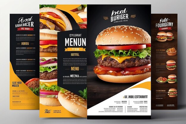 Foto creatief restaurant menu ontwerp sjabloon