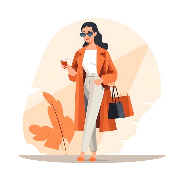 Creatief shopping illustratieontwerp in moderne en minimalistische platte vector stijl kunst