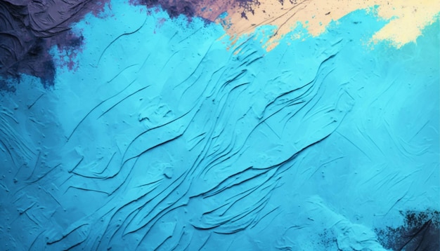 Creatieve blauwe achtergrond met ruwe geschilderde textuurachtergrond