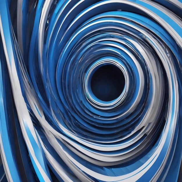 Creatieve blauwe lijnen en curves achtergrond 3D-rendering