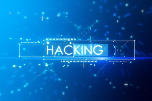 Creatieve blauwe wereldwijde beveiliging en hackig textuur met veelhoekige stippen en verbindingen Malware veiligheid en phishing concept 3D-Rendering