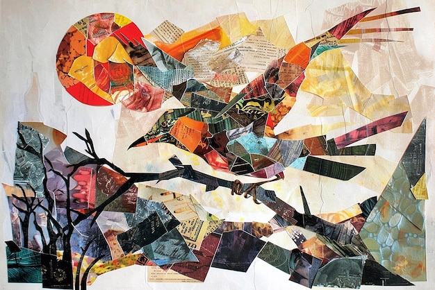 Creatieve collage-kunst en sjablonen voor geïnspireerde projecten