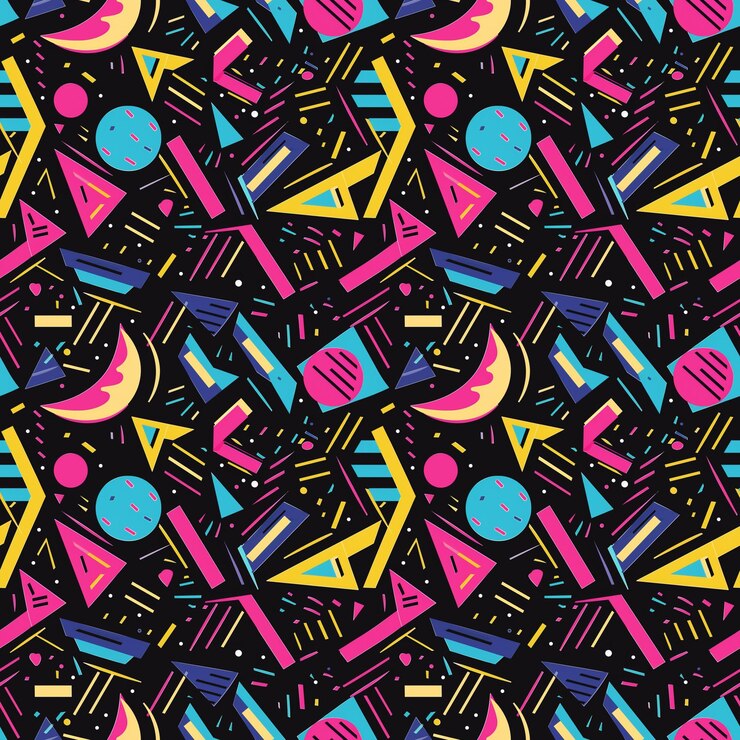 Foto creatieve doodle art naadloos patroon met verschillende vormen en texturen