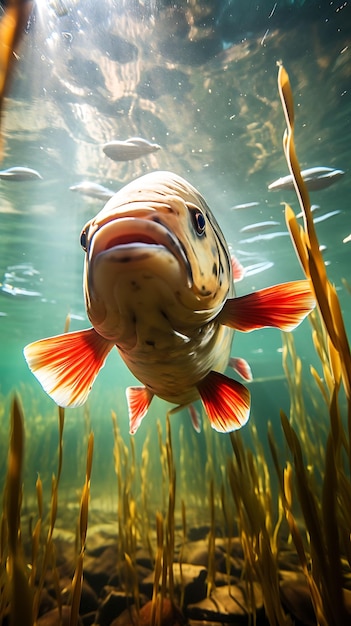 Creatieve fotoshoot van visbloemen en waterplanten Aqua Beauty Shoot Clean Water Large 4096px