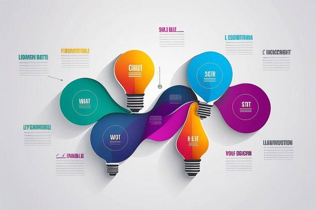 Creatieve gloeilamp idee abstract infographic