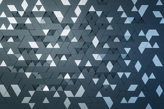 Creatieve grijze geometrische driehoeken achtergrond Landing page concept 3D Rendering