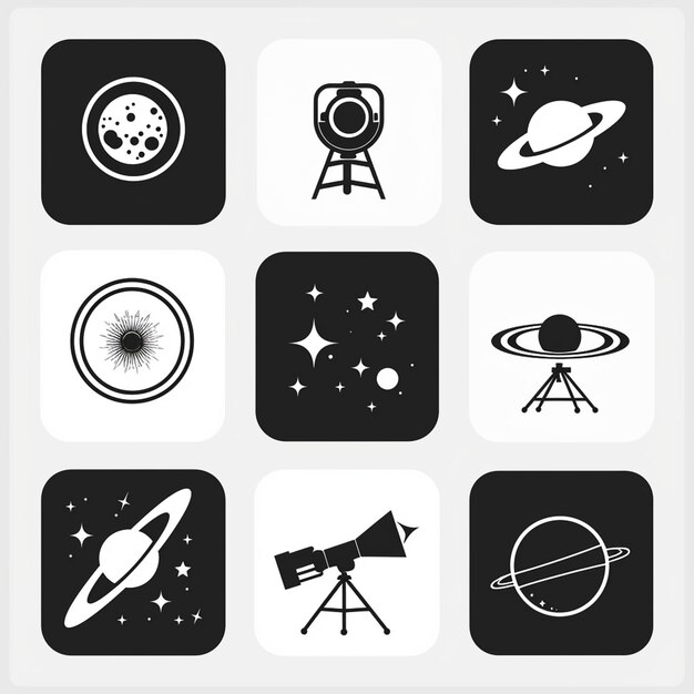 Creatieve Icon Set titels voor mobiele app ontwerpen