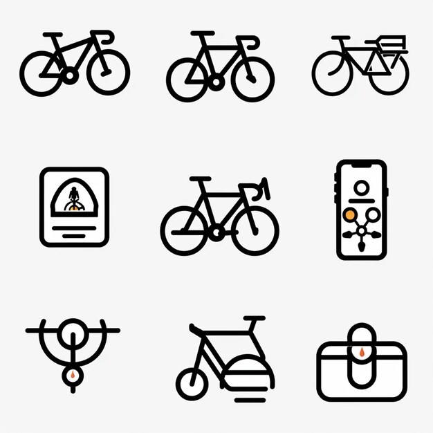 Creatieve Icon Set titels voor mobiele app ontwerpen