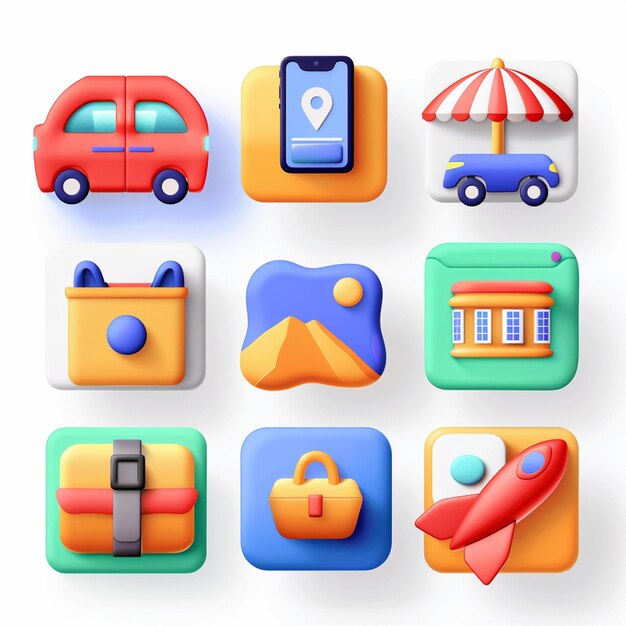 Creatieve Icon Set titels voor mobiele app ontwerpen