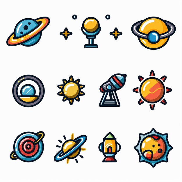 Creatieve Icon Set titels voor mobiele app ontwerpen