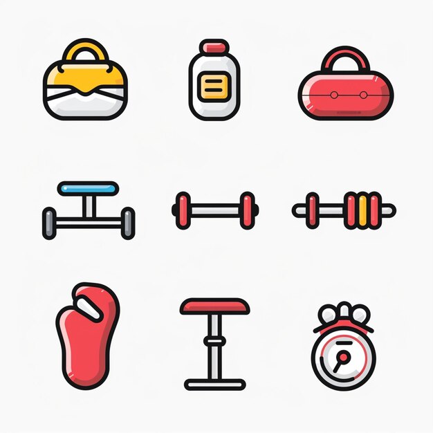 Creatieve Icon Set titels voor mobiele app ontwerpen