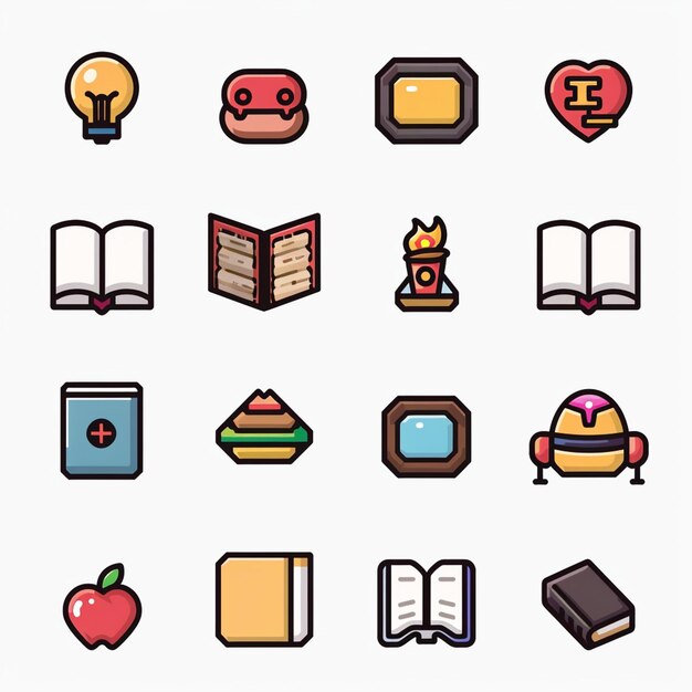 Creatieve Icon Set titels voor mobiele app ontwerpen