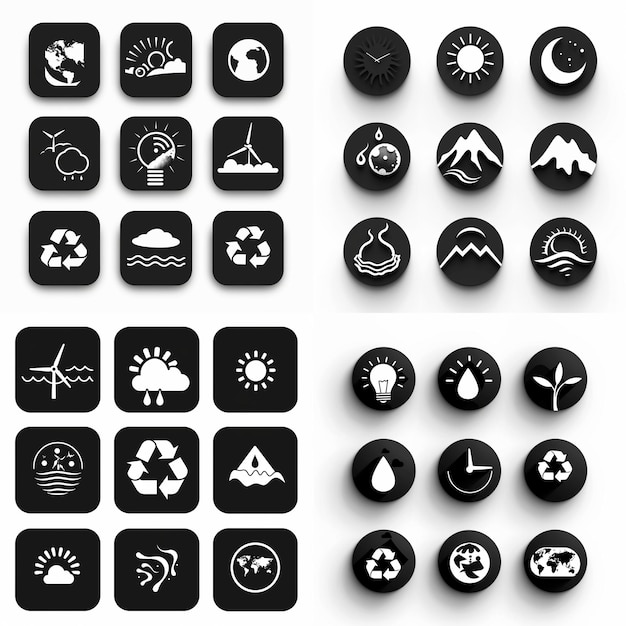 Creatieve Icon Set titels voor mobiele app ontwerpen