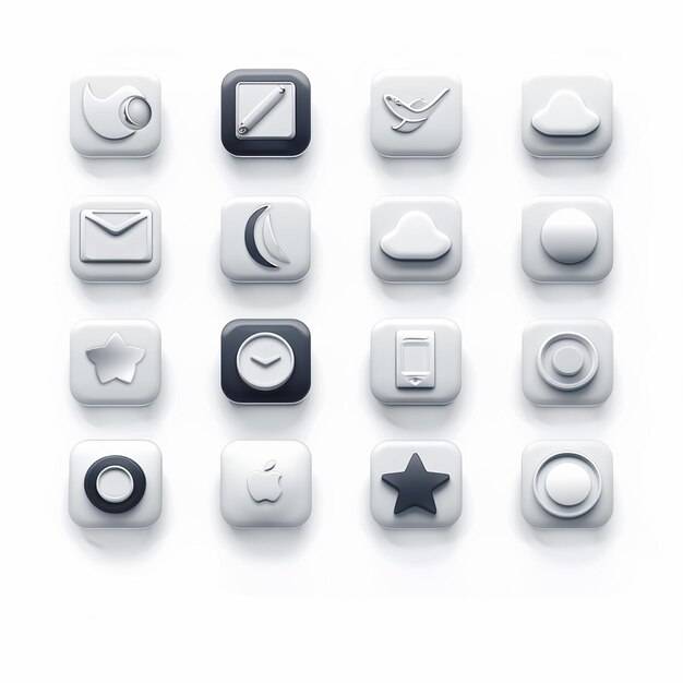 Creatieve Icon Set titels voor mobiele app ontwerpen