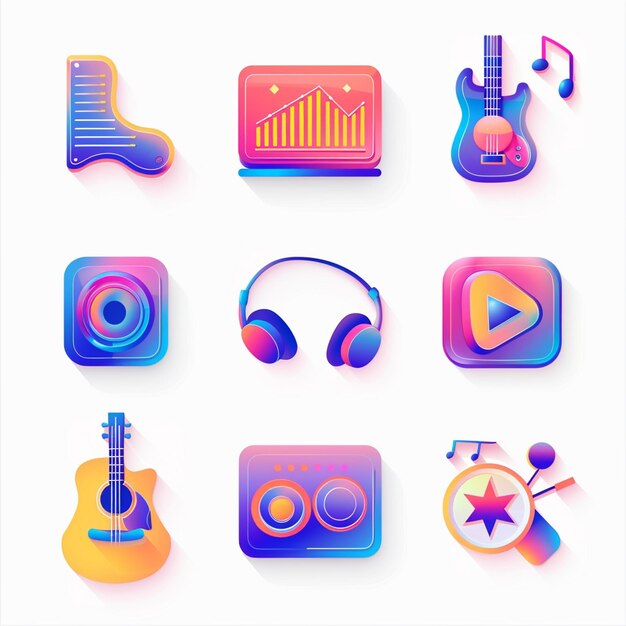 Creatieve Icon Set titels voor mobiele app ontwerpen