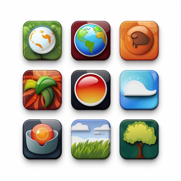 Creatieve Icon Set titels voor mobiele app ontwerpen