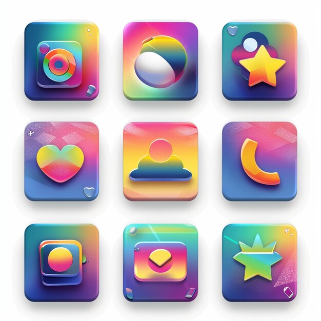 Creatieve Icon Set titels voor mobiele app ontwerpen