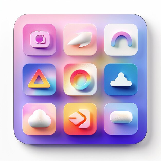 Creatieve Icon Set titels voor mobiele app ontwerpen