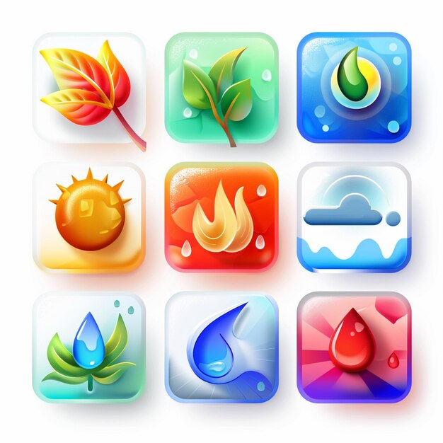 Creatieve Icon Set titels voor mobiele app ontwerpen