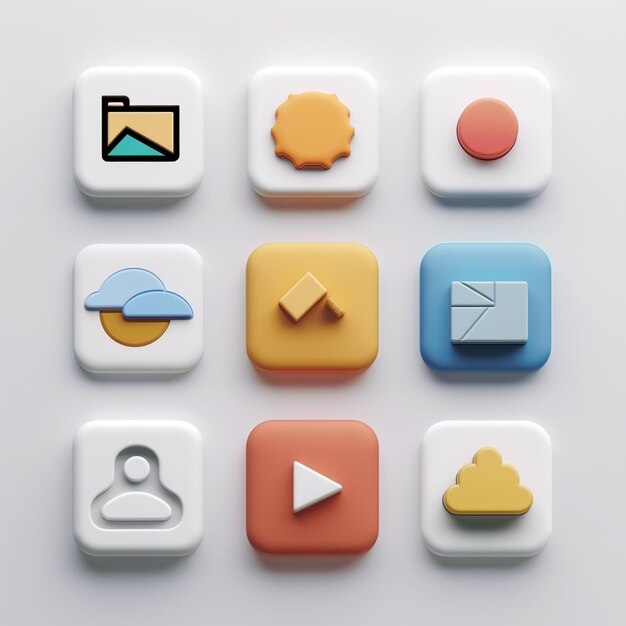 Creatieve Icon Set titels voor mobiele app ontwerpen