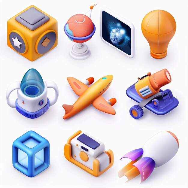 Creatieve Icon Set titels voor mobiele app ontwerpen