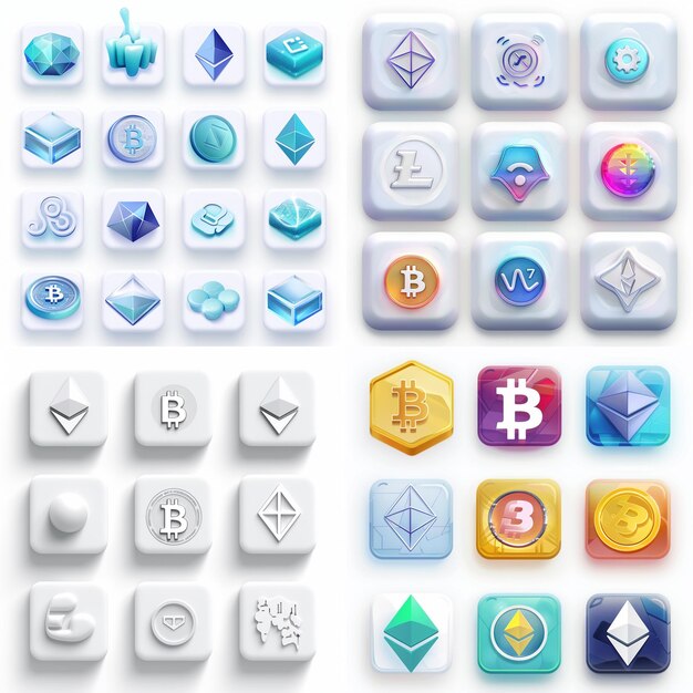 Creatieve Icon Set titels voor mobiele app ontwerpen