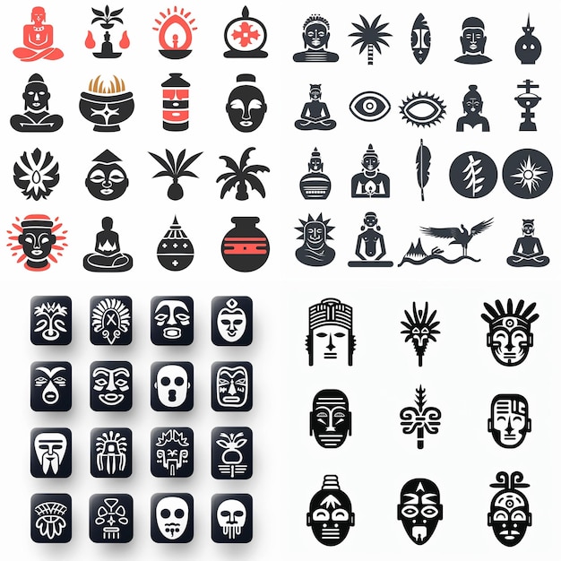 Creatieve Icon Set titels voor mobiele app ontwerpen