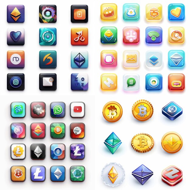 Creatieve Icon Set titels voor mobiele app ontwerpen