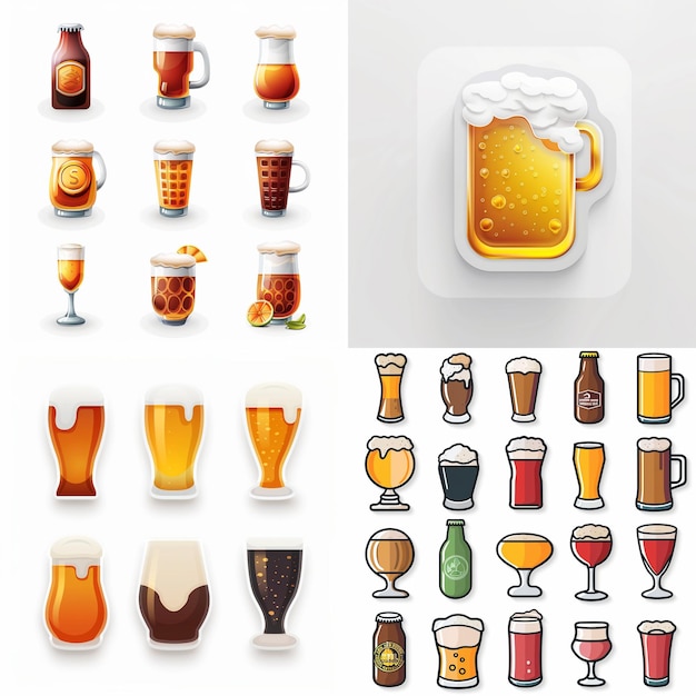 Creatieve Icon Set titels voor mobiele app ontwerpen