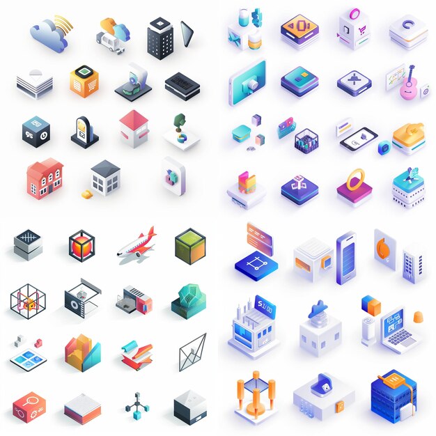 Creatieve Icon Set titels voor mobiele app ontwerpen