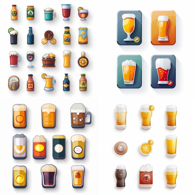 Creatieve Icon Set titels voor mobiele app ontwerpen