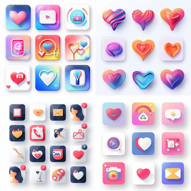 Creatieve Icon Set titels voor mobiele app ontwerpen