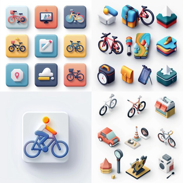 Creatieve Icon Set titels voor mobiele app ontwerpen