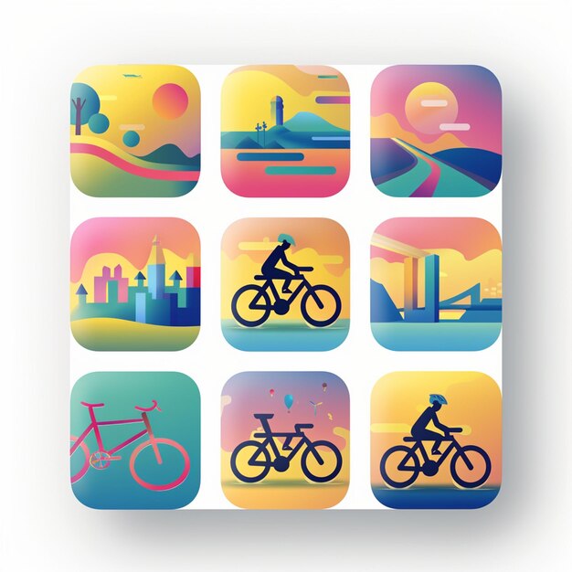 Creatieve Icon Set titels voor mobiele app ontwerpen