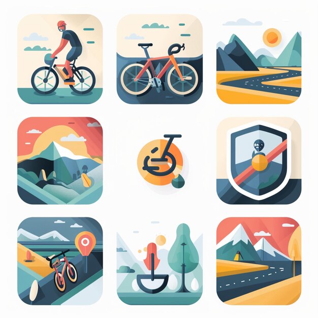 Creatieve Icon Set titels voor mobiele app ontwerpen