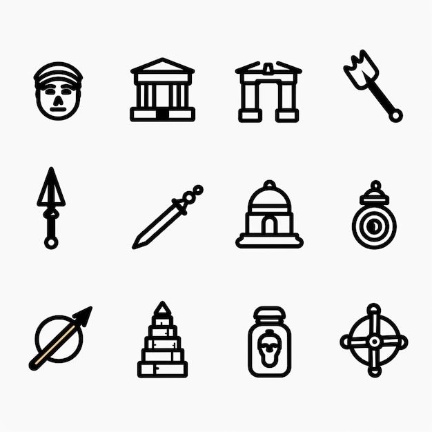 Creatieve Icon Set titels voor mobiele app ontwerpen