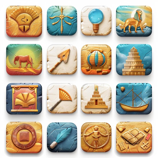 Creatieve Icon Set titels voor mobiele app ontwerpen