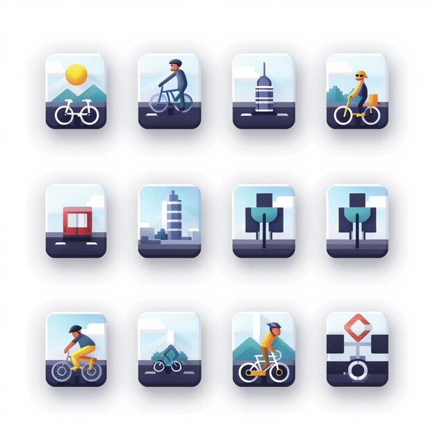 Creatieve Icon Set titels voor mobiele app ontwerpen