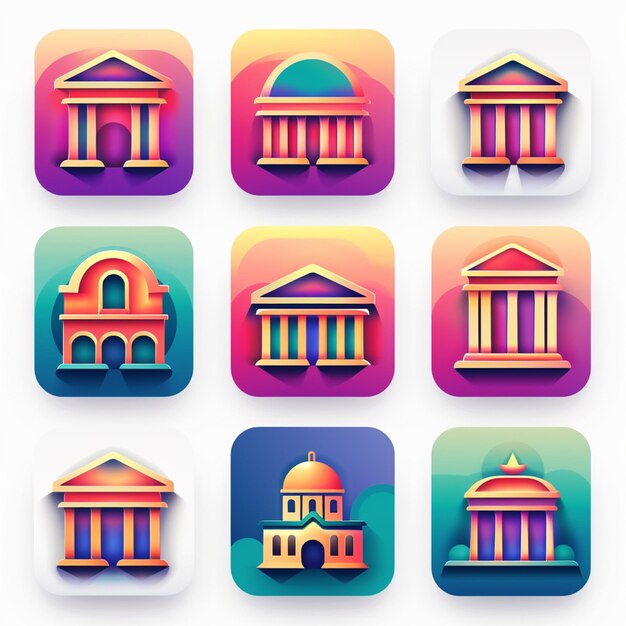 Creatieve Icon Set titels voor mobiele app ontwerpen